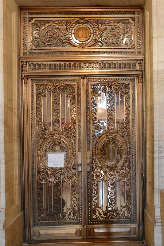 11-2 Ornate Door Behind The Entrance Lobby New York City Public Library Main Branch